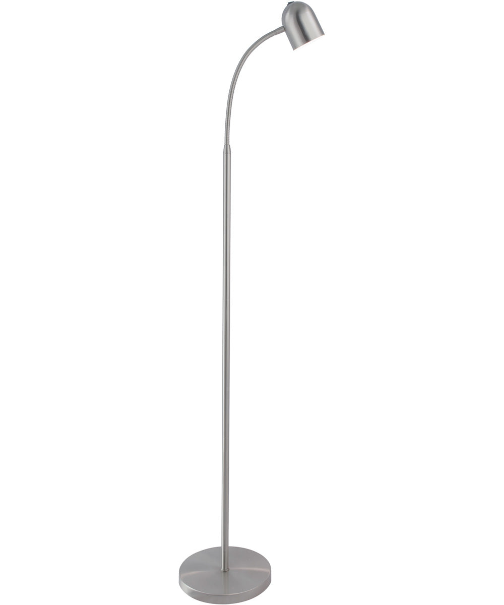 Tiara 1-Light Led Floor Lamp Brushed Nickel