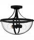 Antebellum Medium 2-light Semi Flush Mount Matte Black