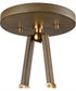 Sabine 20'' Wide 4-Light Semi Flush Mount - Pecan/Brushed Gold