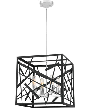 Pollock 4-light Pendant Matte Black