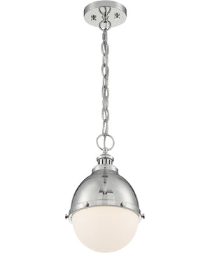 9"W Ronan 1-Light Pendant Polished Nickel