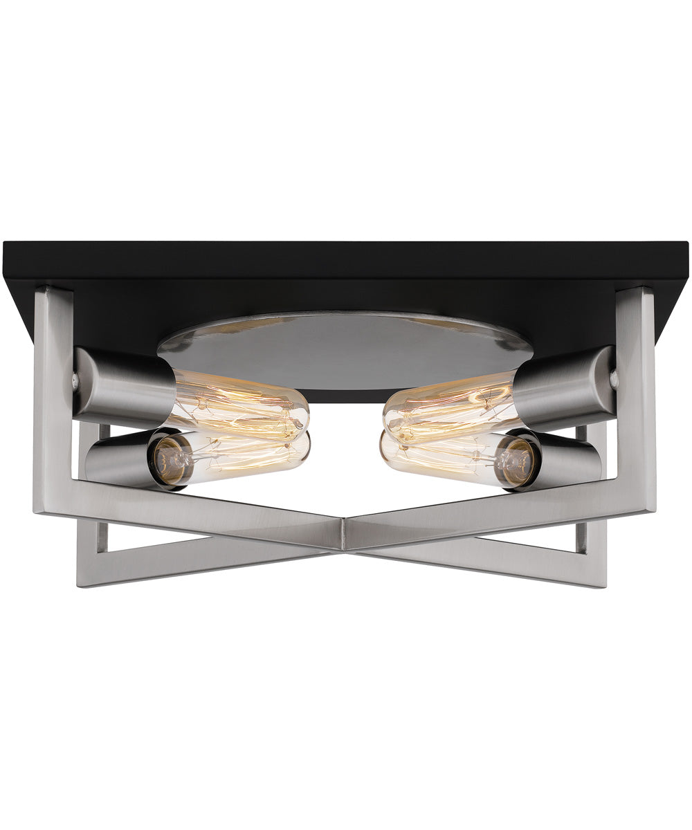 Brunson 4-light Flush Mount Brushed Nickel