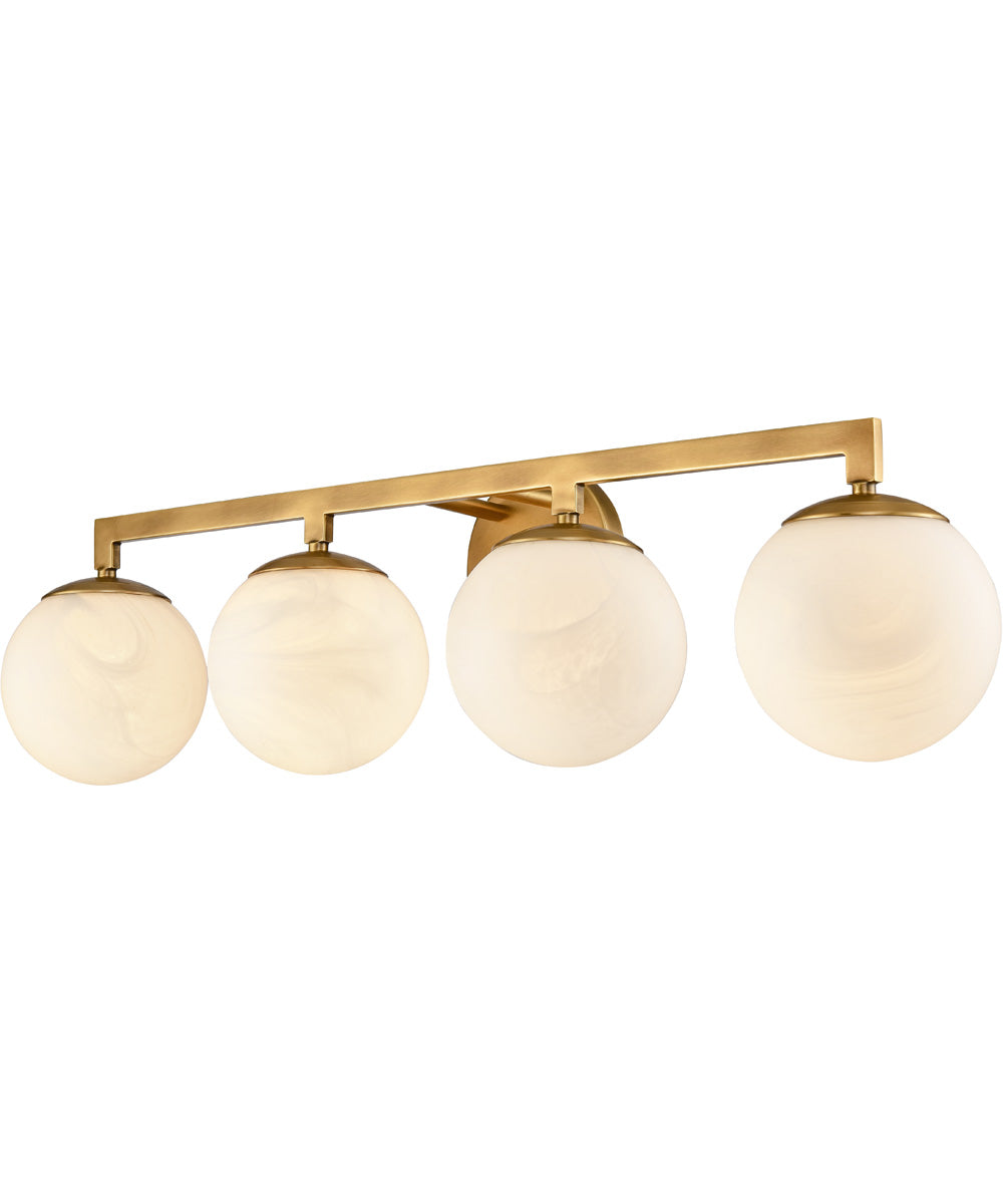 Gillian 32'' Wide 4-Light Vanity-Light - Natural Brass