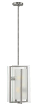 8"W Latitude 2-Light Stem Hung Pendant in Brushed Nickel