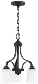 17"W Grace 3-Light Down Chandelier Espresso