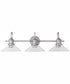 Zephir 3-Light Vanity Brushed Nickel Painted