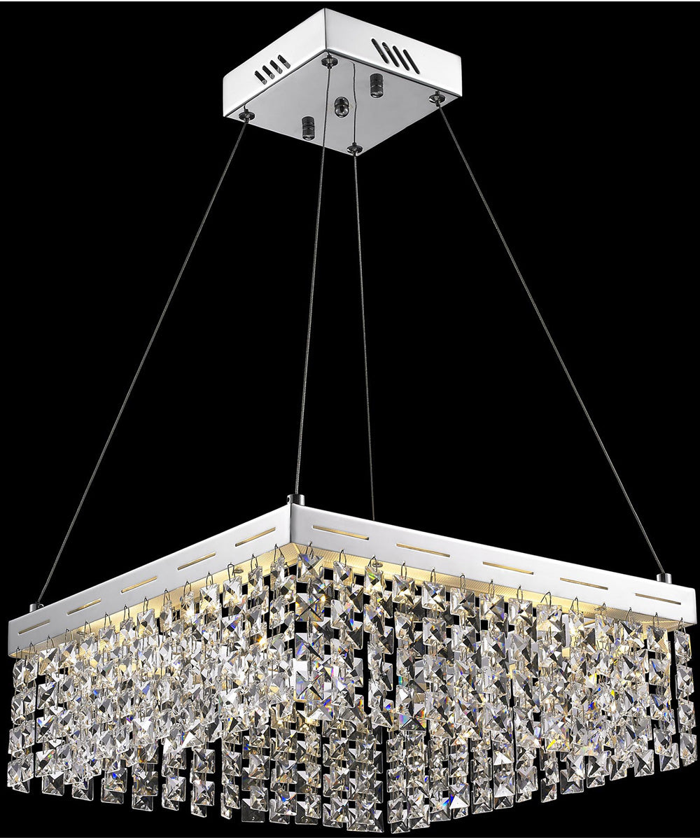 Alecia II 24-Light Led Chandeliers Chrome/Crystals