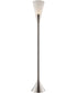 Willes 1-Light Floor Lamp Brushed Nickel/Frost Glass Shade