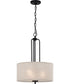 Blanche 3-light Pendant Matte Black