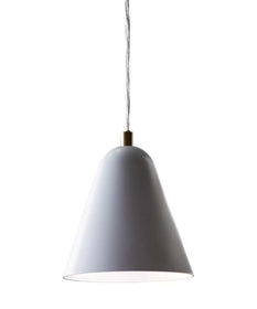 MoDRN 7"W 1-Light Scandinavian Mini-Pendant Light Fixture, White Metal Finish