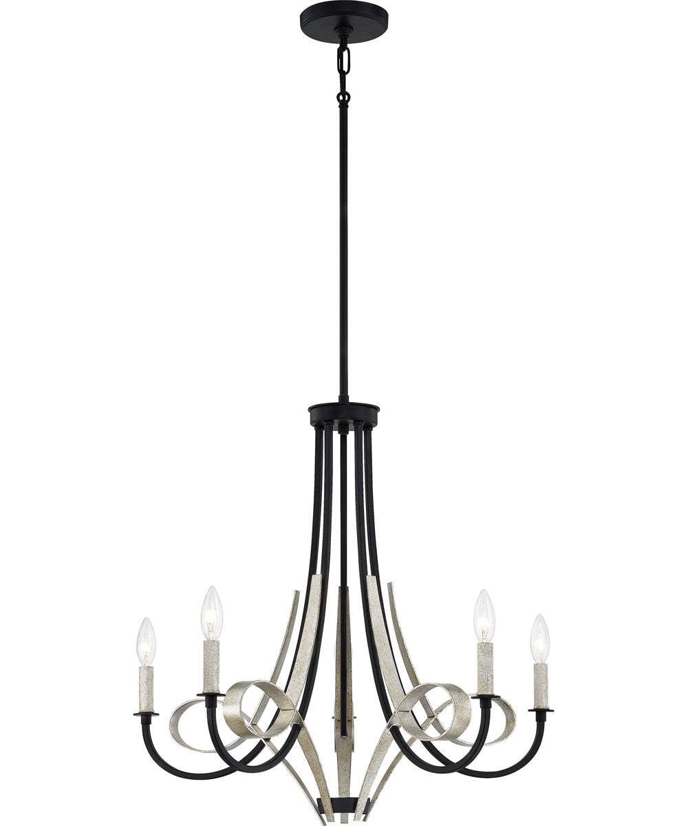 Jada 5-light Chandelier Matte Black