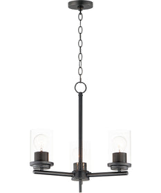 Corona 3-Light Chandelier Black