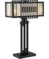 Jaxton 2-Light Table Lamp Black/Arteglasse Shade