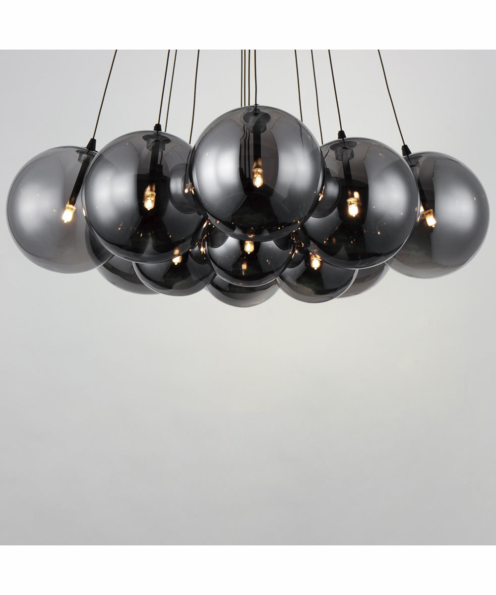 Burst 12-Light LED Pendant - Smoke Black