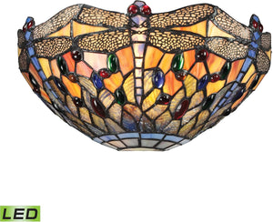 13"W Dragonfly 1-Light LED Wall Sconce Dark Bronze