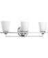 Flight 3-Light Etched Glass Coastal Bath Vanity Light Polished Chrome