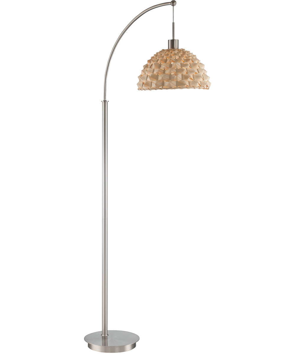 Linterna 1-Light Arch Lamp Ps/Natural Finish Bamboo Shade