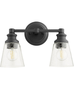 15"W Dunbar 2-light Wall Mount Light Fixture Noir