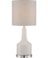 Ruana 1-Light Table Lamp White/Linen Fabric Shade