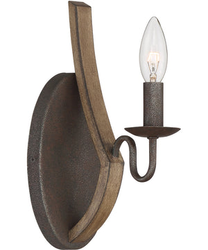 Shire Small 1-light Wall Sconce Rustic Black