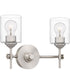 Aria Medium 2-light Bath Light Brushed Nickel