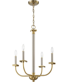 Stanza 4-Light Chandelier Brushed Polished Nickel / Satin Brass