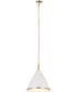 Katelyn 1-Light mini pendant  White / Satin Brass