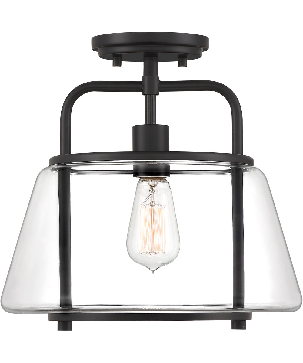 Kettle 1-light Semi Flush Mount Earth Black