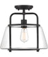 Kettle 1-light Semi Flush Mount Earth Black