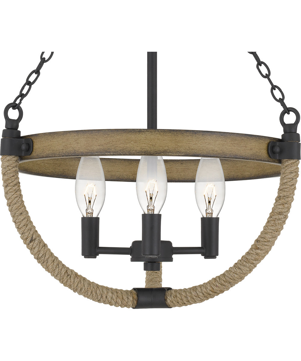 Wagner 3-light Pendant Matte Black