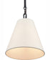 Rydell 9'' Wide 1-Light Mini Pendant - Matte Black/Parchment