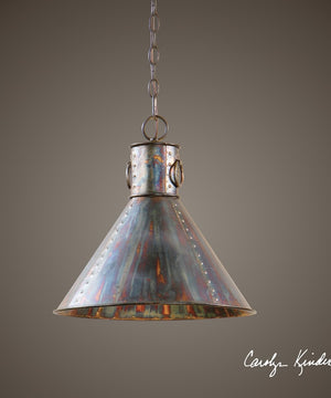 15"W Levone 1 Light Oxidized Bronze Pendant