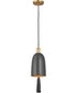 Mara 1-Light Small Pendant in Heritage Brass