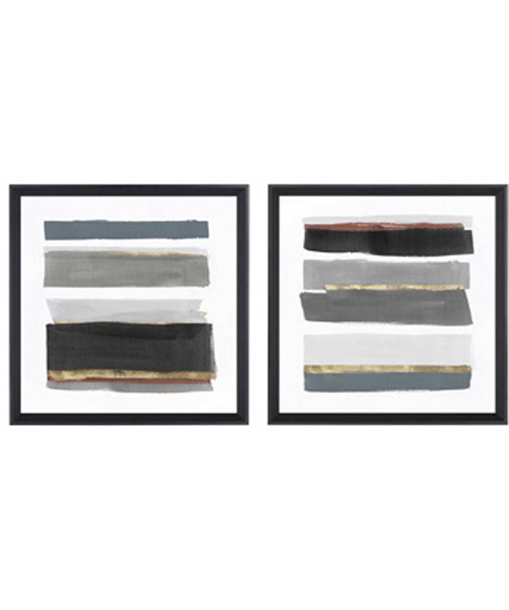 24"H Hallwood Wall Art Set of 2 Black/White/Gray