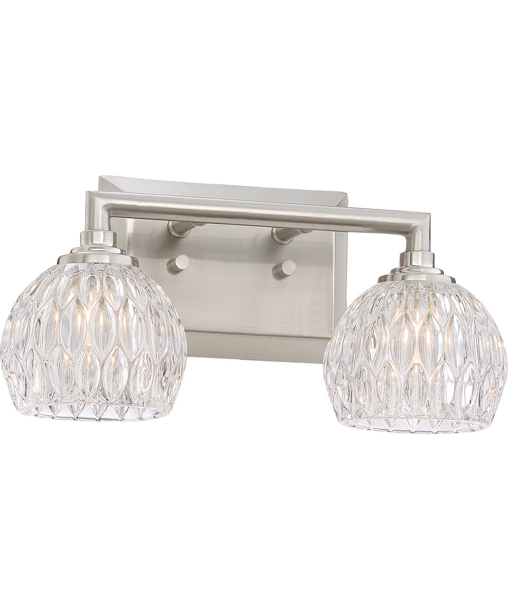 Serena Medium 2-light Bath Light Brushed Nickel