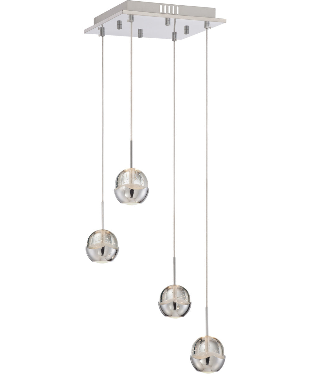 Draplin 4-Light Led Pendant Chrome/Crystal