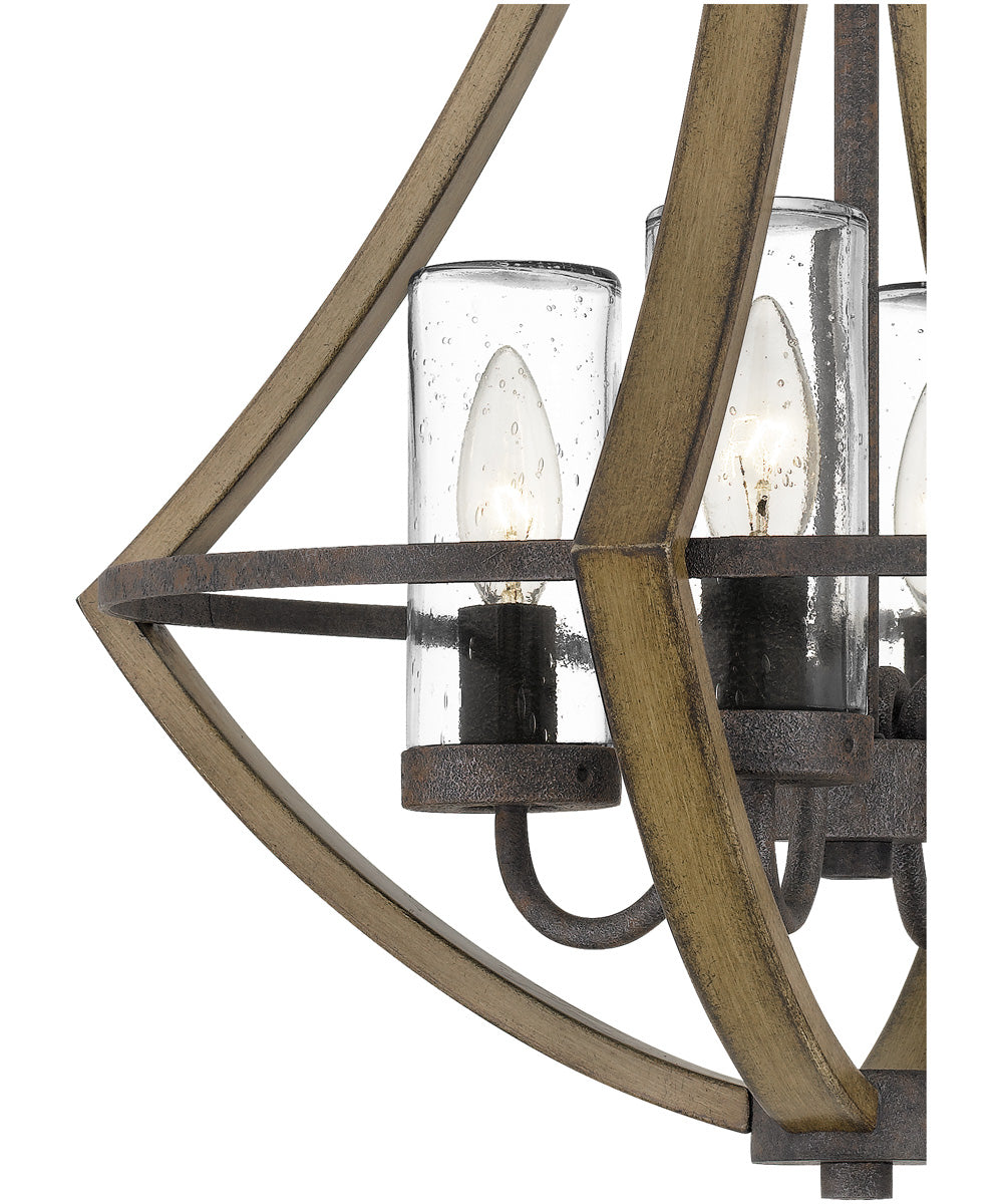 Shire 4-light Pendant Rustic Black