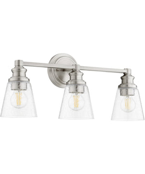 23"W Dunbar 3-light Bath Vanity Light Satin Nickel