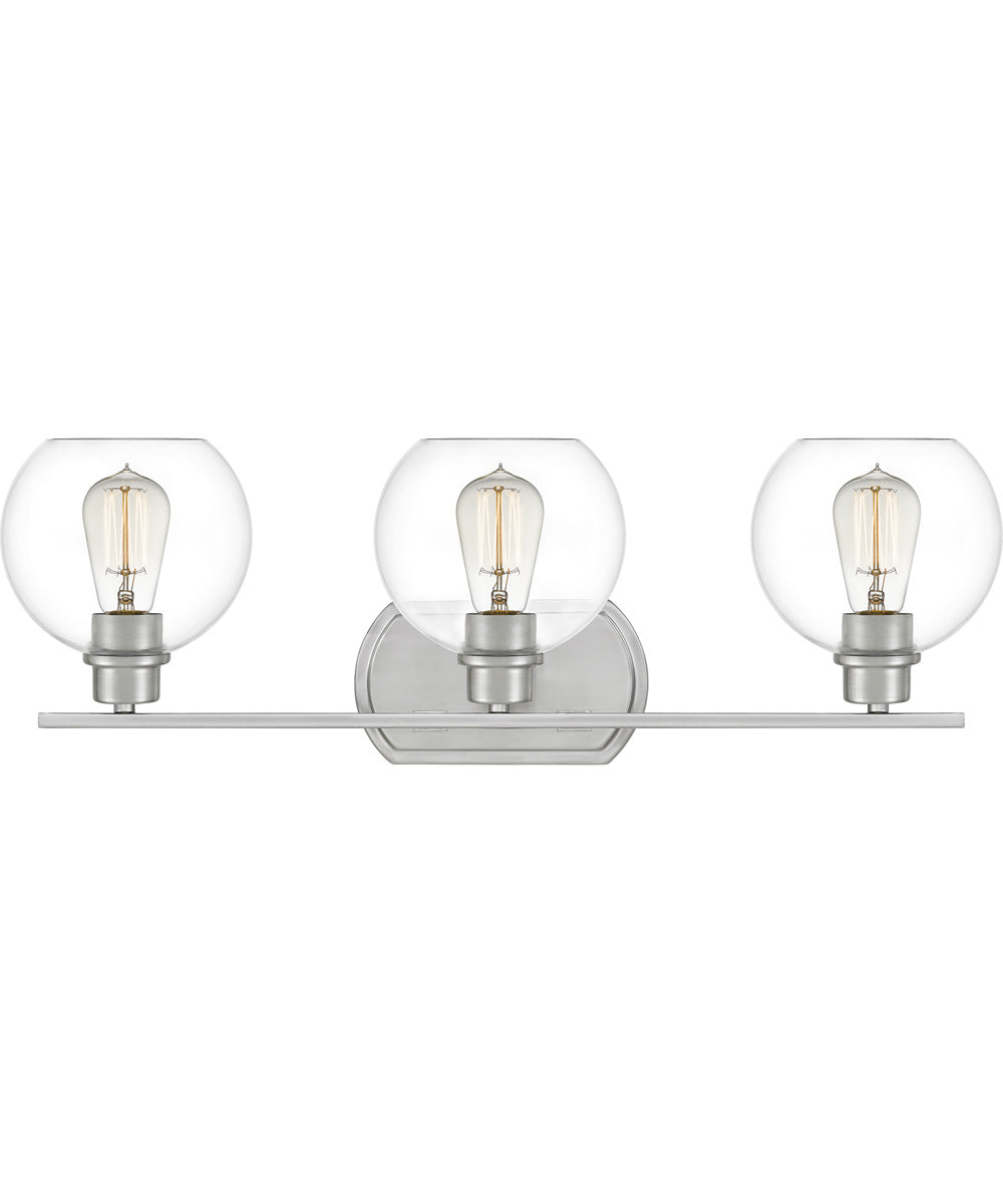 Pruitt Large 3-light Bath Light Brushed Nickel