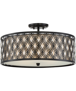 Boutique 4-light Semi Flush Mount Mystic Black