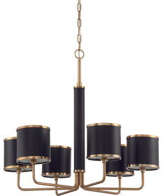 Quinn 6-Light Chandelier Satin Brass