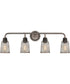 Glencoe 4-Light Vanity-Light Oil Rubbed Bronze/Weathered Zinc Metal Mesh