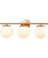 Hollywood Blvd. 3-Light Vanity-Light Satin Brass/Opal White Glass