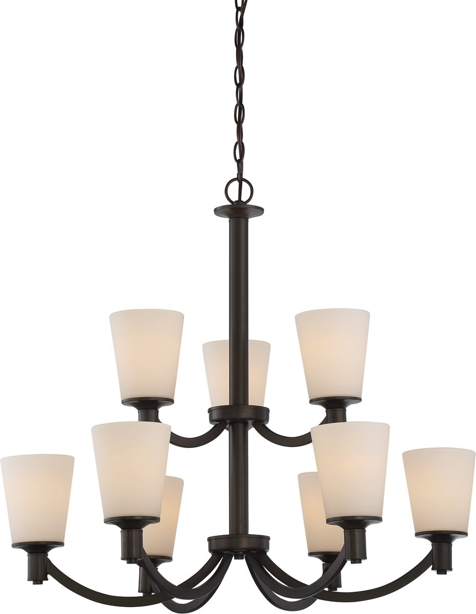 31"W Laguna 9-Light Chandelier Forest Bronze