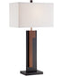 Govert 1-Light Table Lamp Two Tone D.Walnut/Fabric Shade