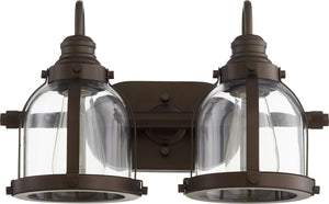 16"W 2-light Bath Vanity Light Oiled Bronze