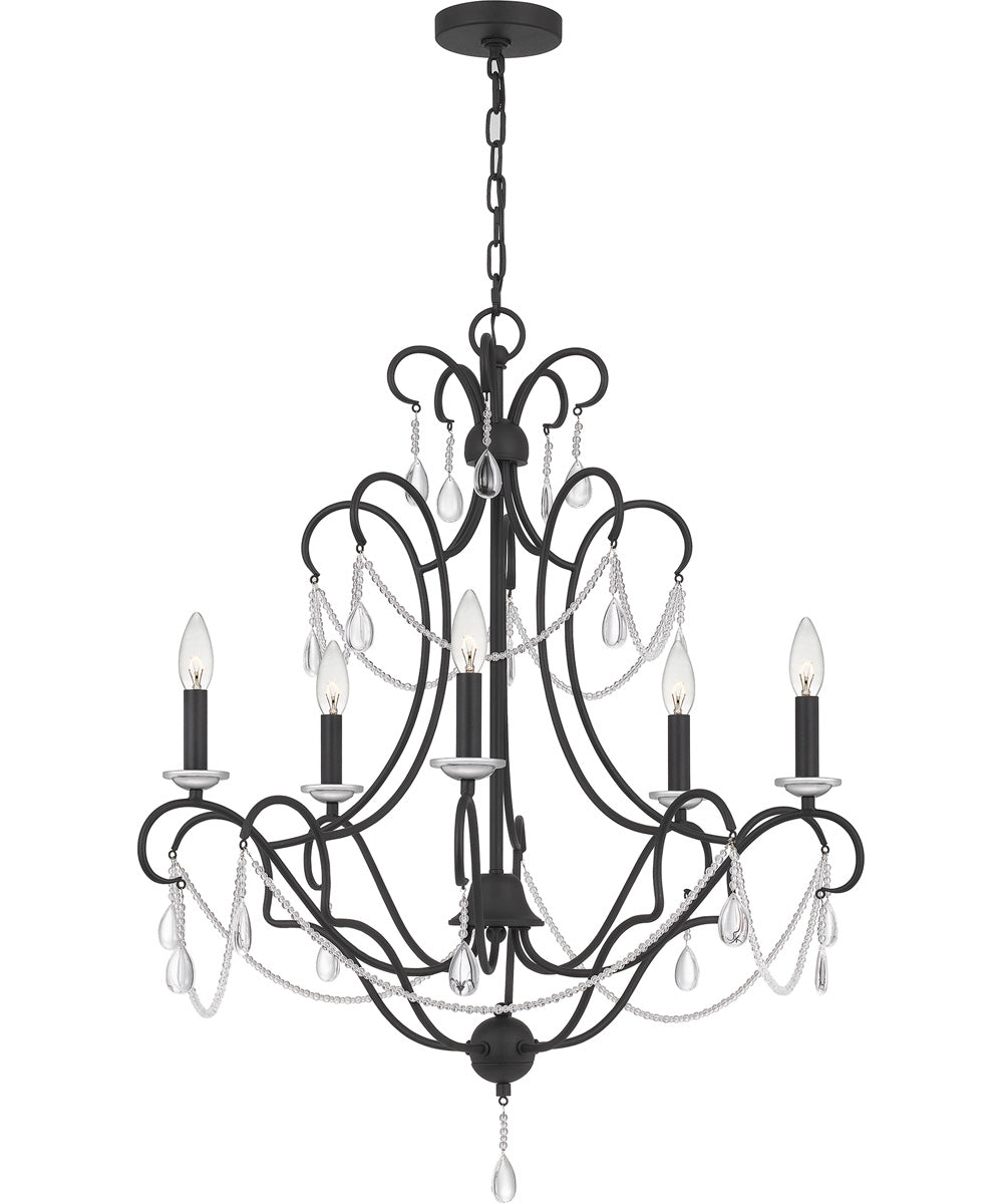 Bray 5-light Chandelier Earth Black