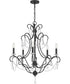 Bray 5-light Chandelier Earth Black