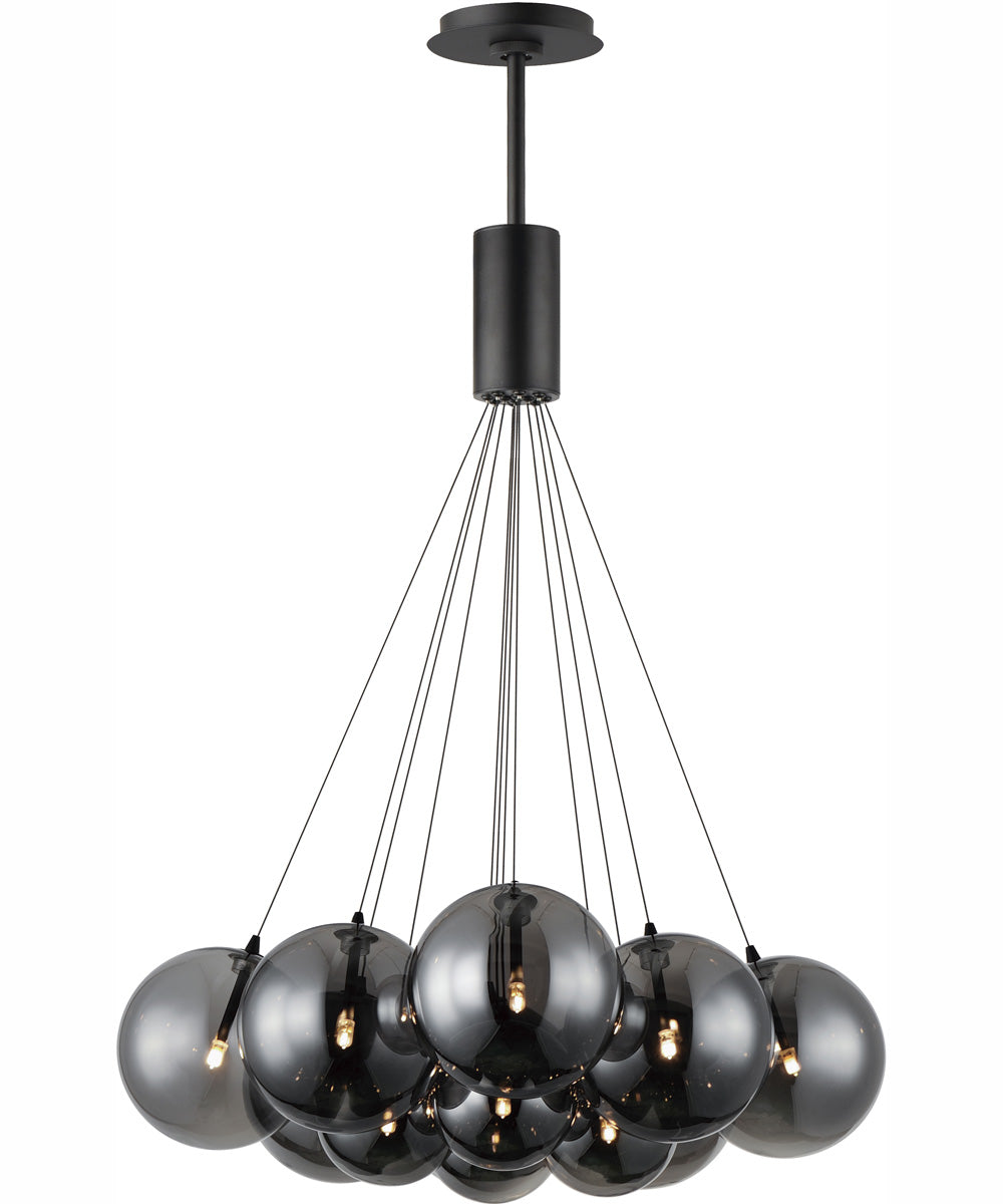 Burst 12-Light LED Pendant - Smoke Black