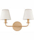 Hoyle 16'' Wide 2-Light Vanity-Light - Brushed Gold